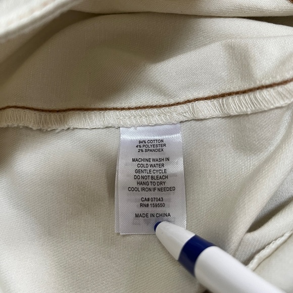 NWOT Belle Vere long cream Jean skirt size medium - Picture 5 of 6